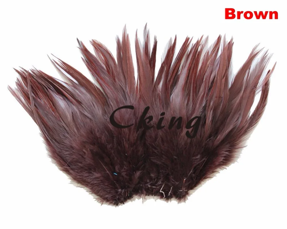 

1KGS/lot 5-6 Brown natural rooster feather Height (12-15cm) about rooster tail plumages for party clothing decoration