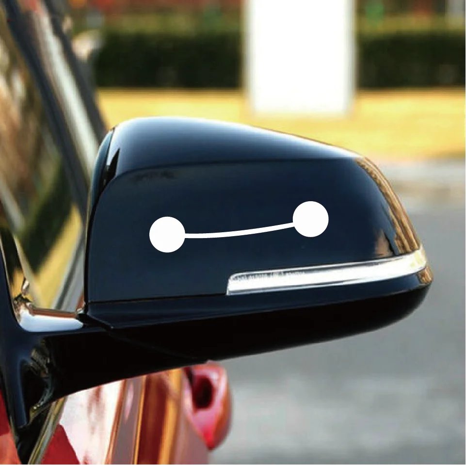 Милая виниловая забавная наклейка для автомобилей Baymax 2 шт. автомобиля с