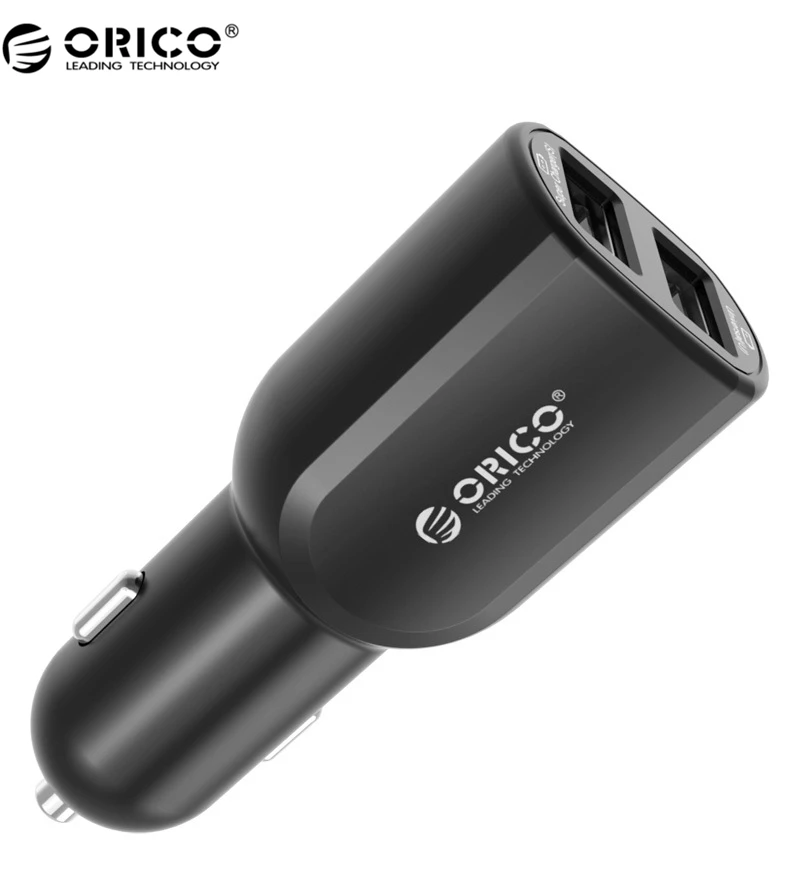  ORICO Hot Sale Mini 2 Port USB Car Charger For Pad/Phone/MP4/PSP - Black / White (UCA-2U) 