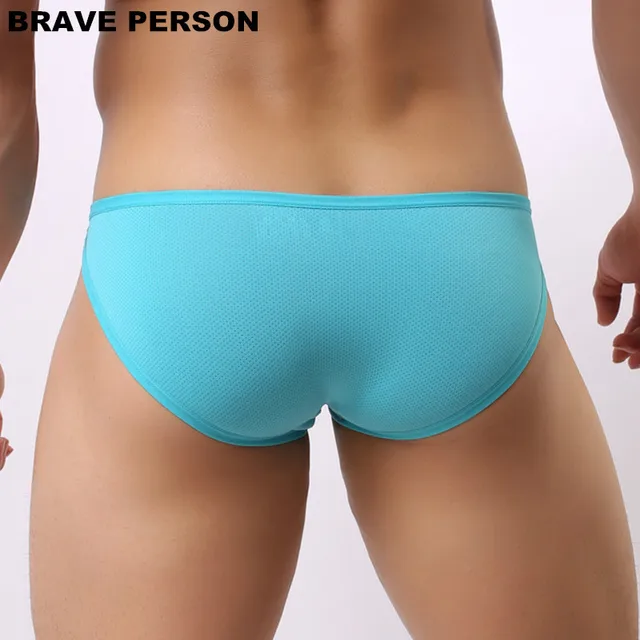 Brave Person Brand New Men's Briefs Sexy Fashion Underwear Bikini Side Metal Buckle Underwear Men Briefs High Quality B1146 2