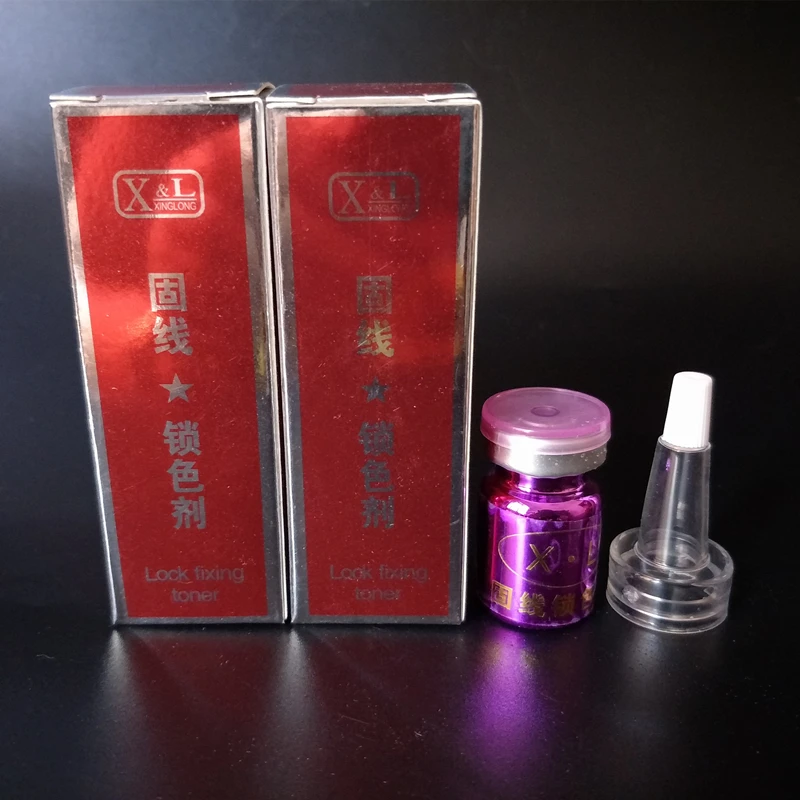 

10Pcs XL Fixed-line Agent for Tattoo Eyebrow Eyeliner Operation Lock Color Good for Semi Permanent Makeup Assistence 5ML