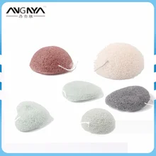 ANGNYA Konjac для умывания лица Натуральный Растительный хлопок для очистки кожи Julep акне растительная мочалка Отшелушивающий флейтер для лица