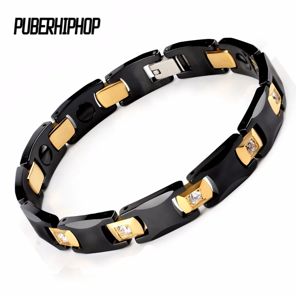 New Bio Energy Ceramic Bracelet Bangle Health Magnetic Power Titanium Bracelets CZ Health Chain Charms For Women/Men Jewelry New Bio Energy Ceramic Bracelet Bangle Health Magnetic Power Titanium Bracelets CZ Health Chain Charms For Women/Men Jewelry
