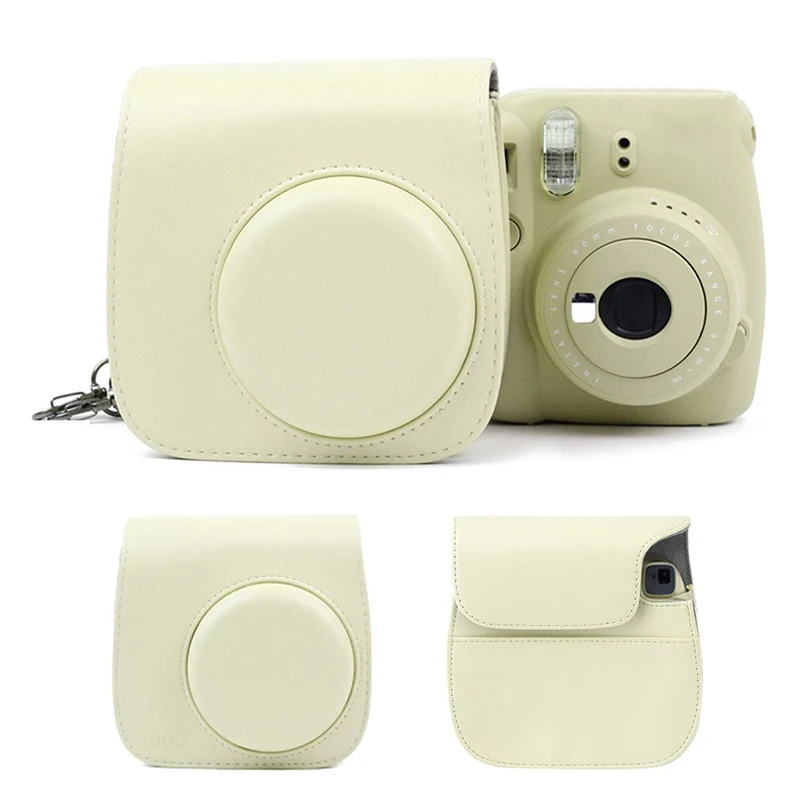 Leather Camera Bag Case Cover Pouch Protector Shoudler Bag For Polaroid Photo Camera For Fuji Fujifilm Instax Mini 8 NEW (10)