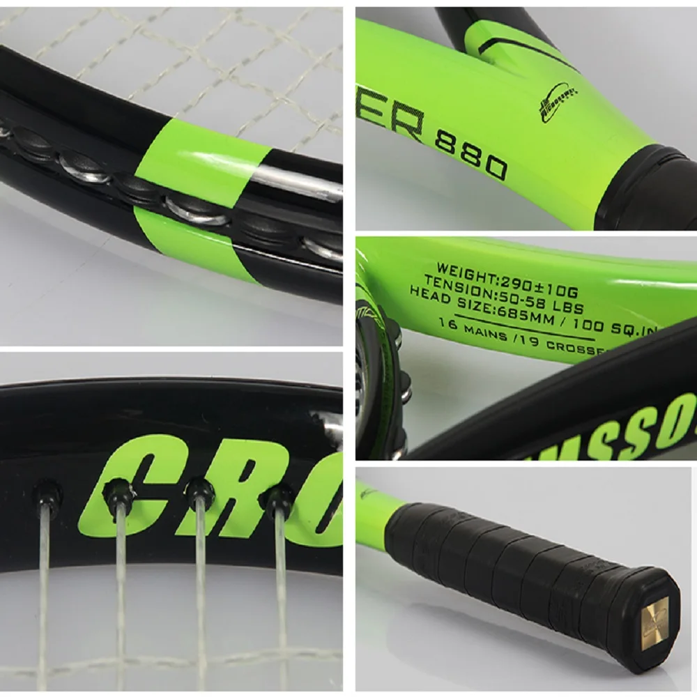 Брендовая Теннисная ракетка acket CROSSWAY, 1 шт., Высококачественная теннисная ракетка из углеродного волокна для женщин и мужчин, теннисная ракетка с высококачественной сумкой