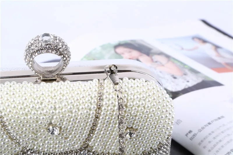 Вечерняя сумочка; BS010 Организатор кошелек дамы бриллиантами застежка со стразами кольцо элегантные сумки вечерние свадебные сумки-клатчи