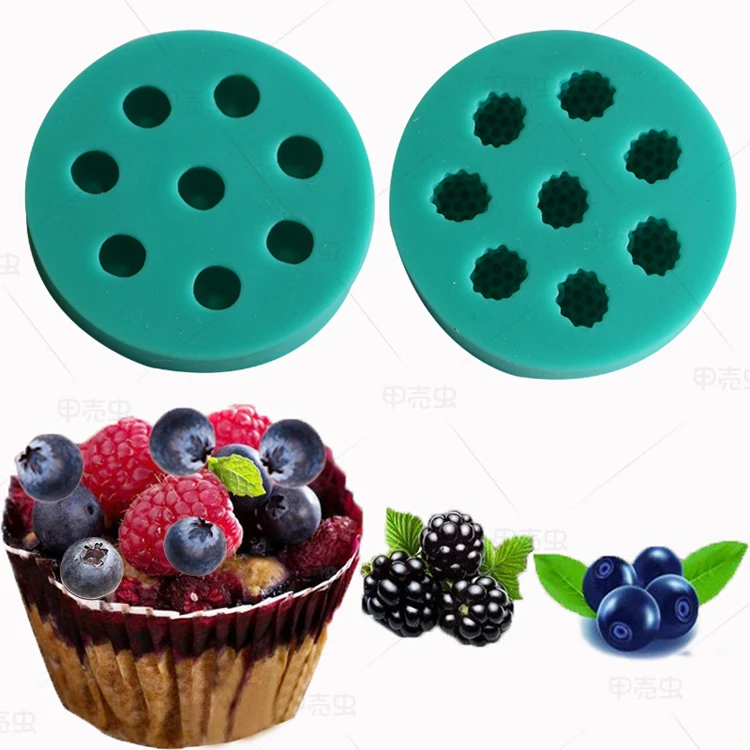 

blueberry Raspberry Silicone soap Mould fruit mousse chocolate mold Fondant cake Decorating Tool cupcake topper patisserie