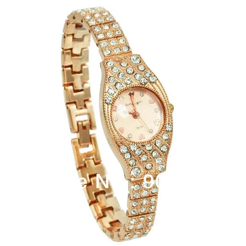 King Girl Brand Gold Womens Watches Fashion Luxury Diamond Quartz