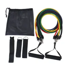 Super sell Set 11 pcs Fitness Exercise Latex Tube Resistance Bands