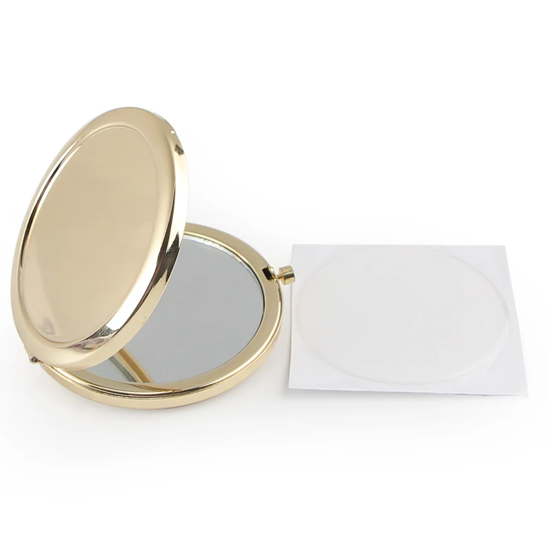 DIY комплект не украшенное карманное зеркало с 58 мм эпоксидные наклейки, карманное зеркало, зеркало для макияжа, двухстороннее Mirrors18413-2