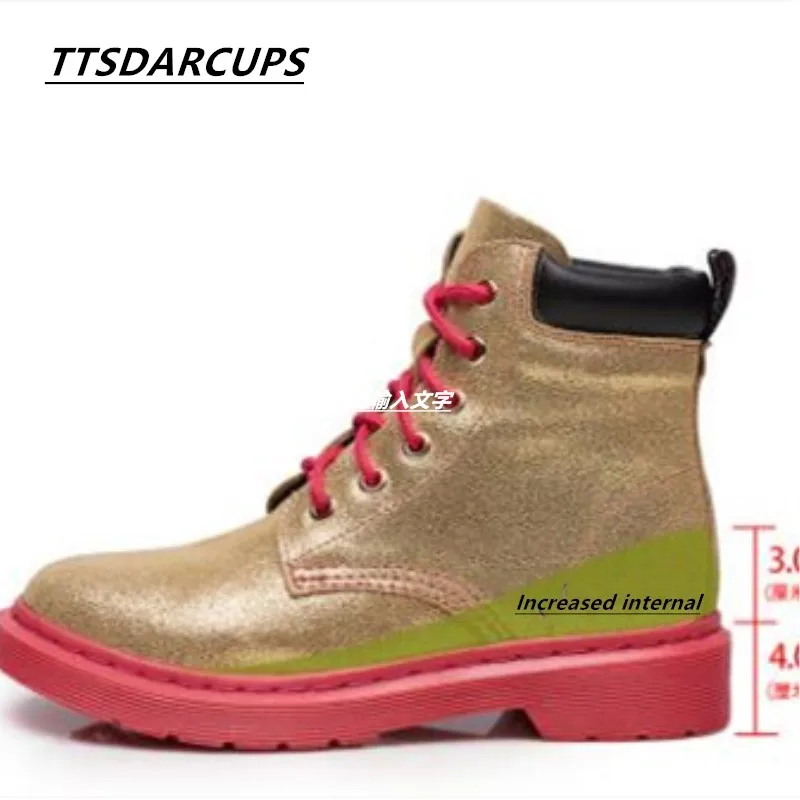 

Korean All-match Martin boots female The increase in Motorcycle boots New autumn 2017 Multicolor Harajuku Student short boots