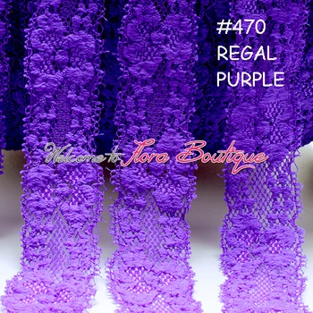 

Lace with flower pattern, #470 regal purple, 100 yards per lot