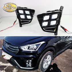 Для hyundai Creta IX25 2014 2015 2016 2017 2018 водостойкий ABS супер яркость 12 В автомобиль DRL светодиодный светодиодные дневные бег свет SNCN