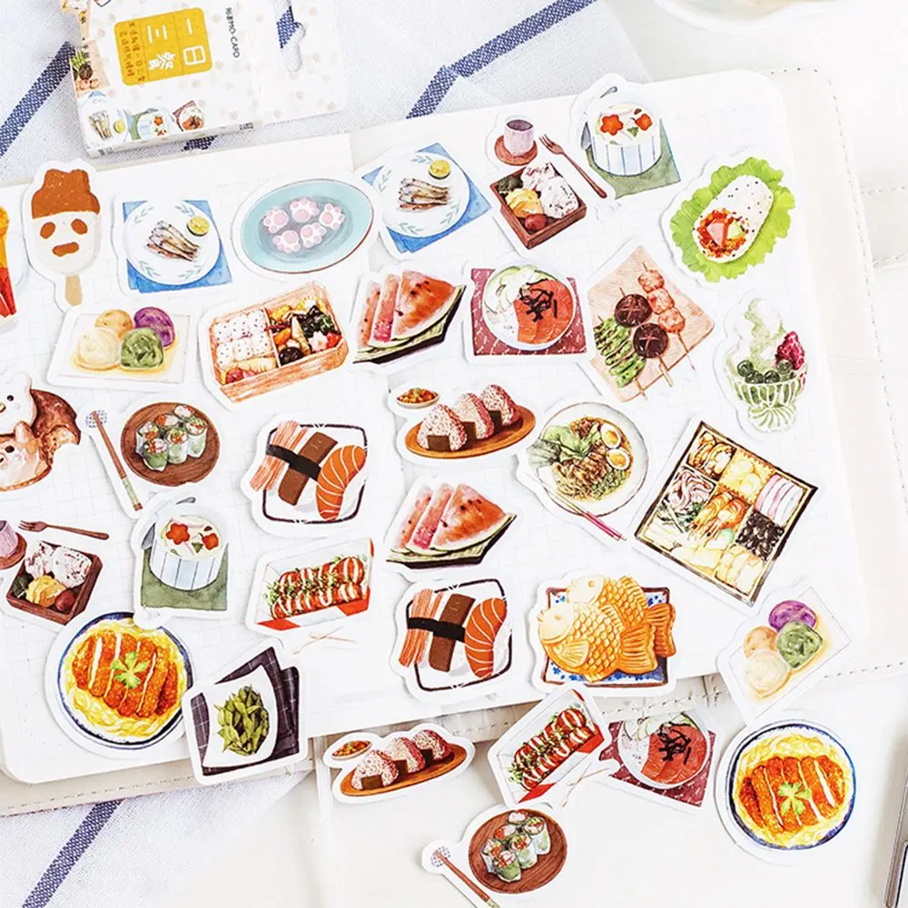 Il Cibo Sushi Pasti Carta Adesivi Diy Del Fumetto Della Scrapbook Kawaii Cancelleria Stickers