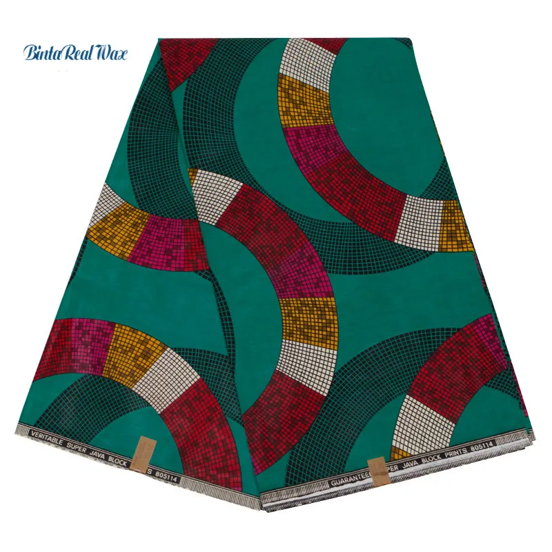 

2019 Ankara High Quality Binta Real wax 100% Cotton Hollandais Fabric African Fabric Batik Fabrics for Africa Clothing 24fs1243