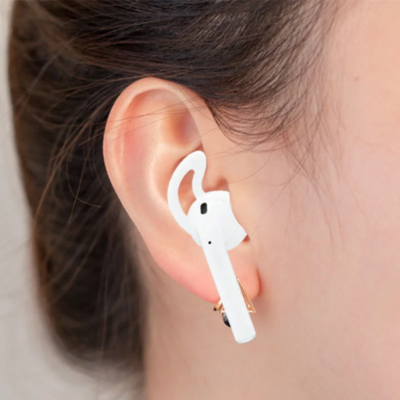 Для Apple AirPods, Мягкая силиконовая противоскользящая Крышка для ушей, крючок для Air Pods, одноразовая палочка, инструмент для чистки, наушники, порт для зарядки телефона