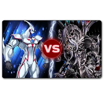

(YGO 10 Playmat) 35X60CM YU-GI-OH Dragon VS Whiteman Play Mat Turtos YGO Card Games Table Pad with Free Gift Bag