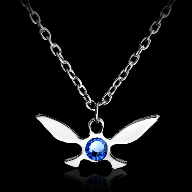 Legend of Zelda Bleu Flûte Métal Collier Pendentif Legend of Zelda Bleu Flûte Métal Collier Pendentif