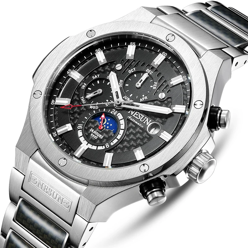 

Switzerland New NESUN Men's Watch Luxury Brand Automatic Self-Wind Watches Men Luminous relogio masculino Sapphire clock N9902-3
