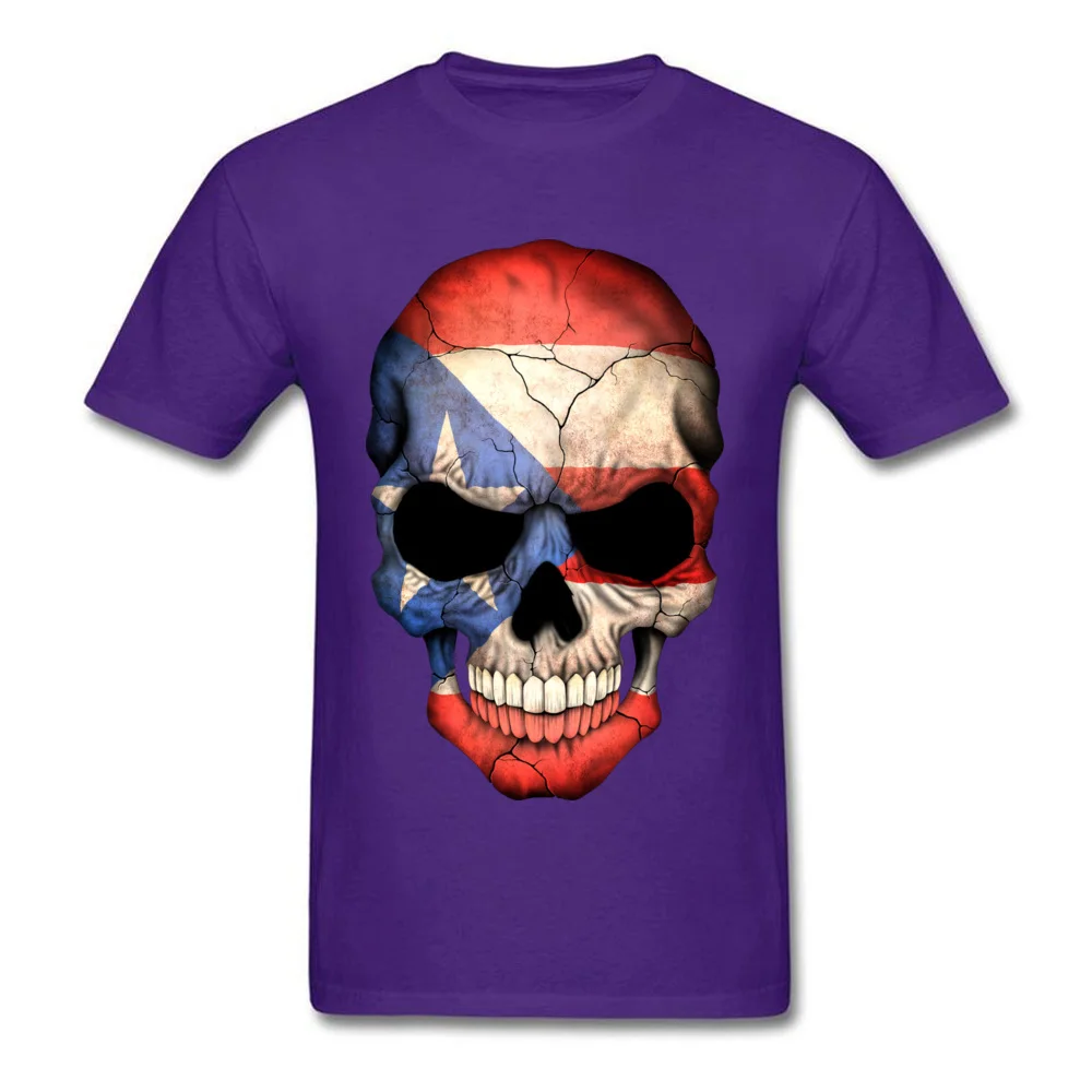 Puerto Rican Flag Skull_purple