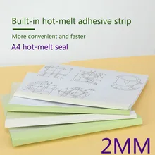 10 шт./компл. A4 2 мм термо плавкая клейкая конверт переплетный станок финансовых тендер документ с офисный книжниый крышка