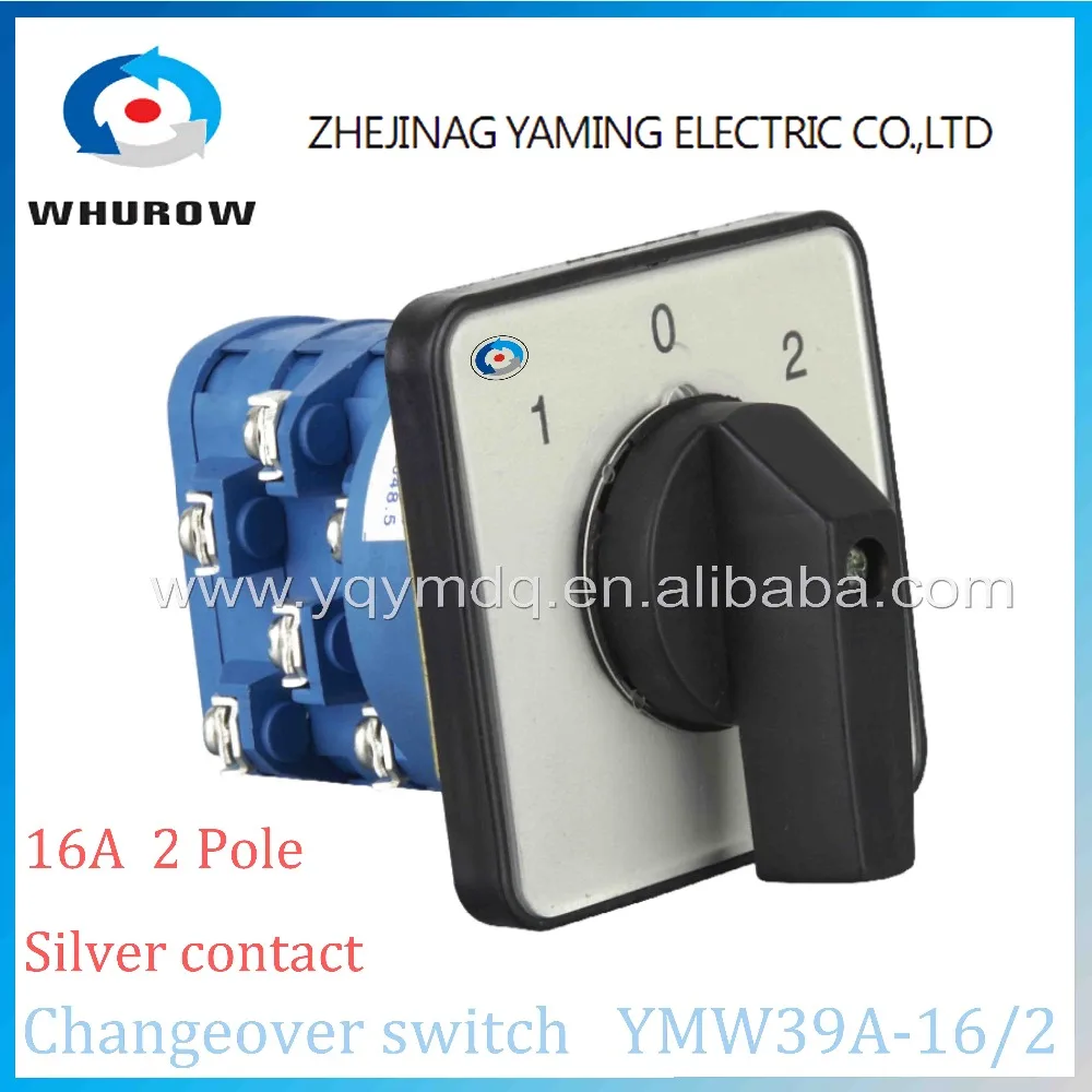 

New type Rotary switch 3 postion LW39A-16/2 manually transfer changeover switch 16A 2 poles blue high quality sliver contacts