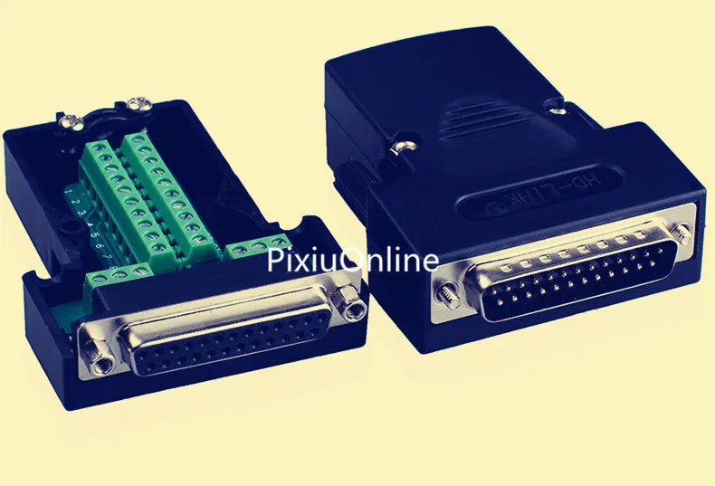 1 шт./лот YT361B DB25 Женский 25Pin разъем Breakout PCB плата 2 ряда клеммы Разъемы фиксация