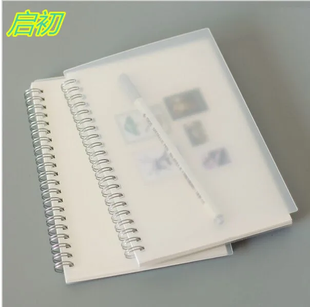 

A5 PP Cover Simple Spiral Notebook Kraft Grid Dot Blank Daily Weekly Planner Book Time Management Planner School Supplies