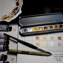 Набор перламутровых акварельных красок для рисования, набор из алмазного металла, золота и земли, 8 цветов, упаковка для акварели, дозирующая пластина