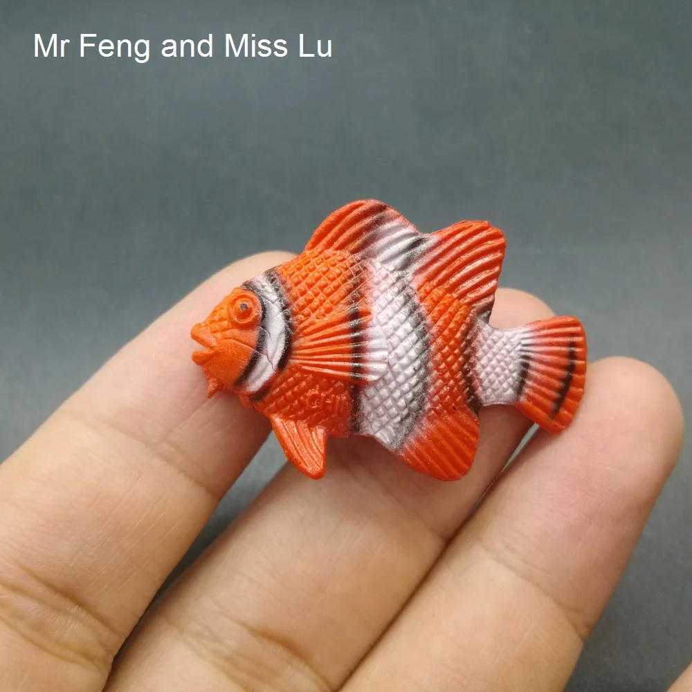 

Orange Tropical Fish PVC Model Toy Novelty Gag Toys Gags Accessories Science Educational Model Toy