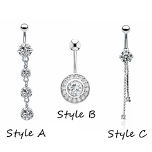 1pc Fashion Surgical Steel Silver Navel belly button rings Bar Piercing Sexy Body Jewelry for women