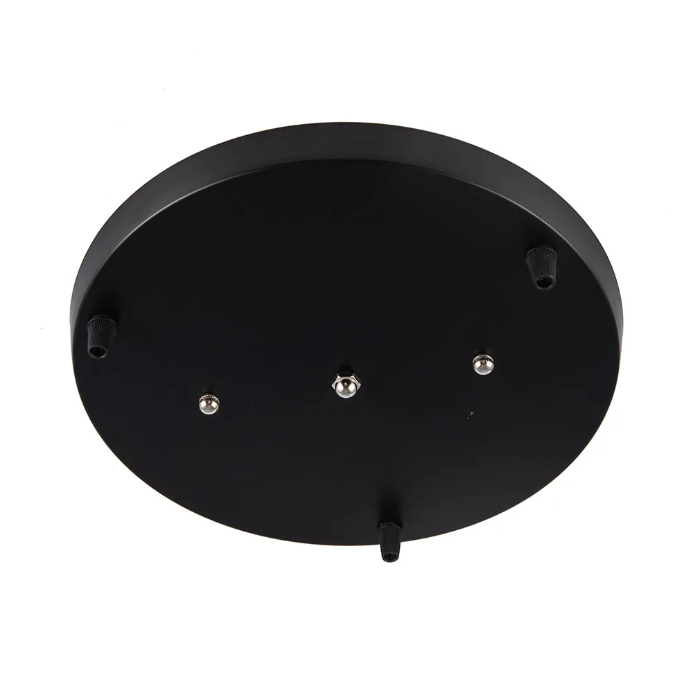 Preise DIY Decke montiert Basis Baldachin Platte 3 Köpfe Kronleuchter anhänger Licht hängen Beleuchtung decke Zubehör Schwarz Weiß