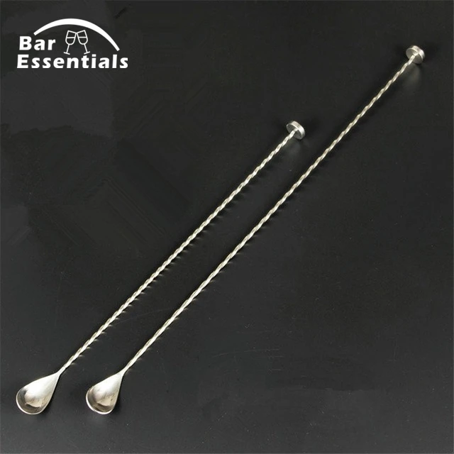 

Stainless Steel Muddler Threaded Bar Swizzle Stick Coffee Tea Cocktail Long Handle Stirring Spoon Bar Tool