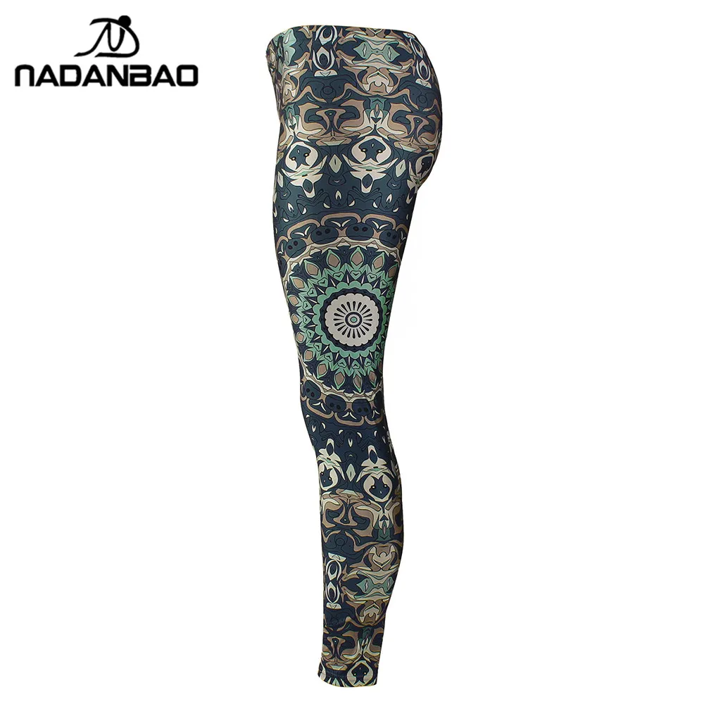 NADANBAO Новые поступления 2021 Леггинсы для женщин с изображением цветка мандалы