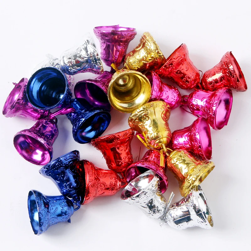 

24Pcs Colorful Iron Beads Small Jingle Bells Christmas Decoration Pendants DIY Crafts Handmade Accessories 4cm 5cm