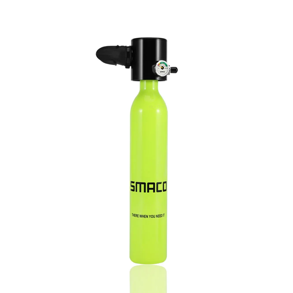 

Smaco Diving Equipment 0.5L Mini Diving Oxygen Tank Air Valves Underwater Snorkel Respirator Breathing Swimming Accessories