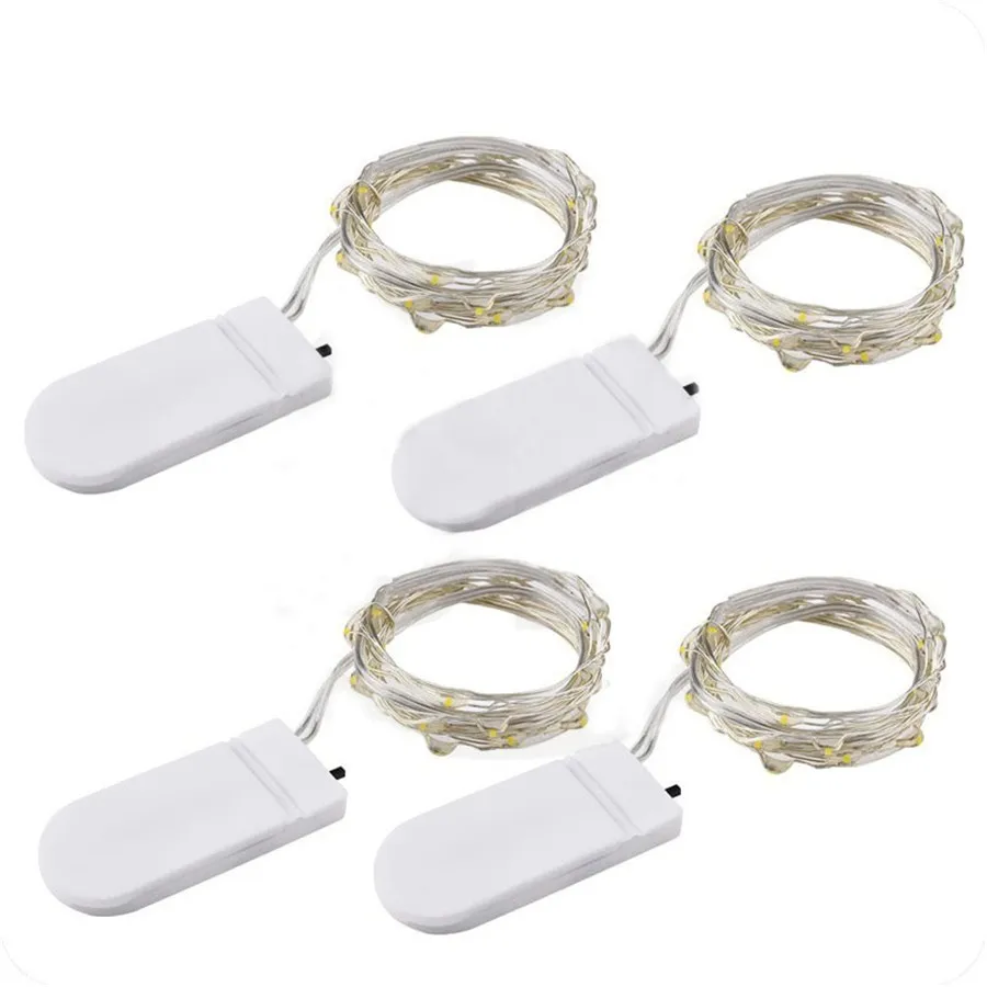 1//10pcs 2M 20LEDs Xmas String Fairy Lights Battery Operated Mini LED Copper Wire
