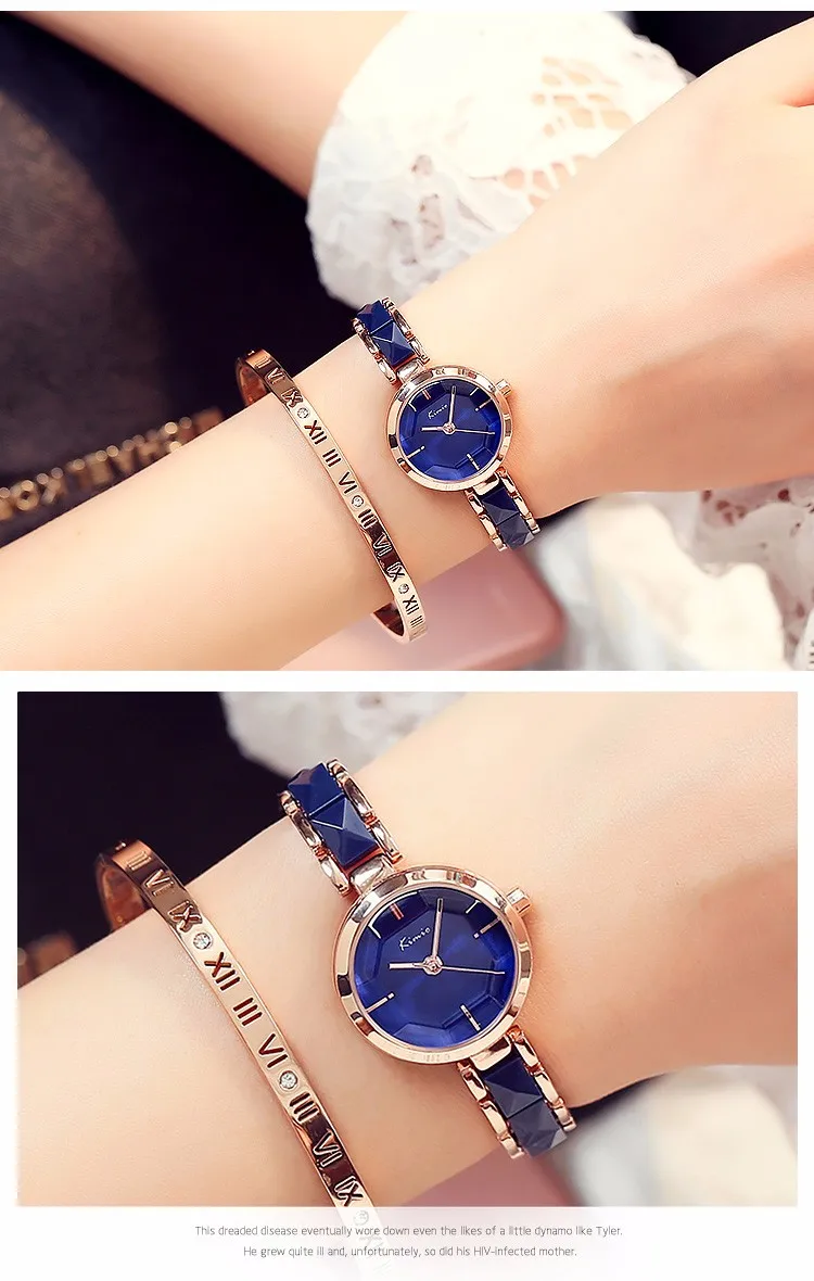 KIMIO, бренд, имитация керамики, золотые часы, женские модные часы, Роскошные Кварцевые часы, наручные часы, женские часы для женщин
