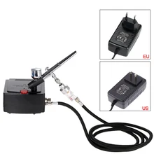 Gravity Feed Dual Action Airbrush Air Compressor Kit Art Painting Tattoo Manicure Spray Model Brush Tool Set