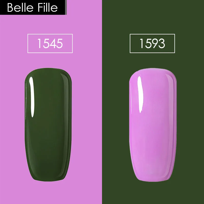 BELLE FILLE 10 мл серия конфет цвета 2 шт/партия УФ гель для ногтей Гель лак полировки