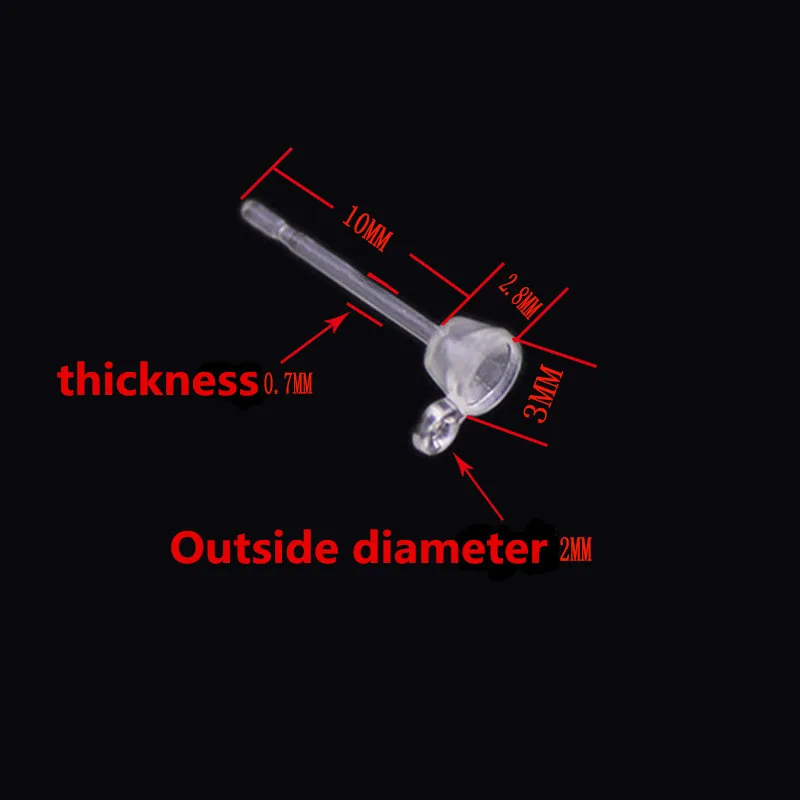 50 шт 12,8*3,2 мм прозрачные серьги-гвоздики для изготовления ювелирных изделий, женские серьги-затычки для ушей из смолы, Базовая установка, самодельные ювелирные изделия