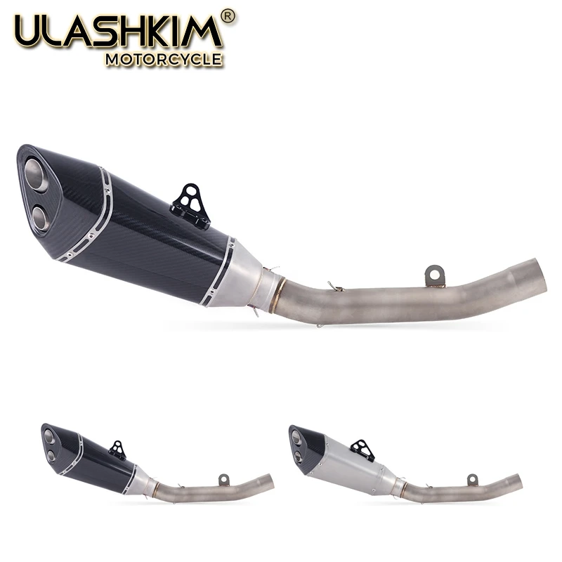 

Motorcycle Full System Exhaust Muffler Modified Middle Link Pipe Slip On For kawasaki Z800 2013 2014 2015 2016