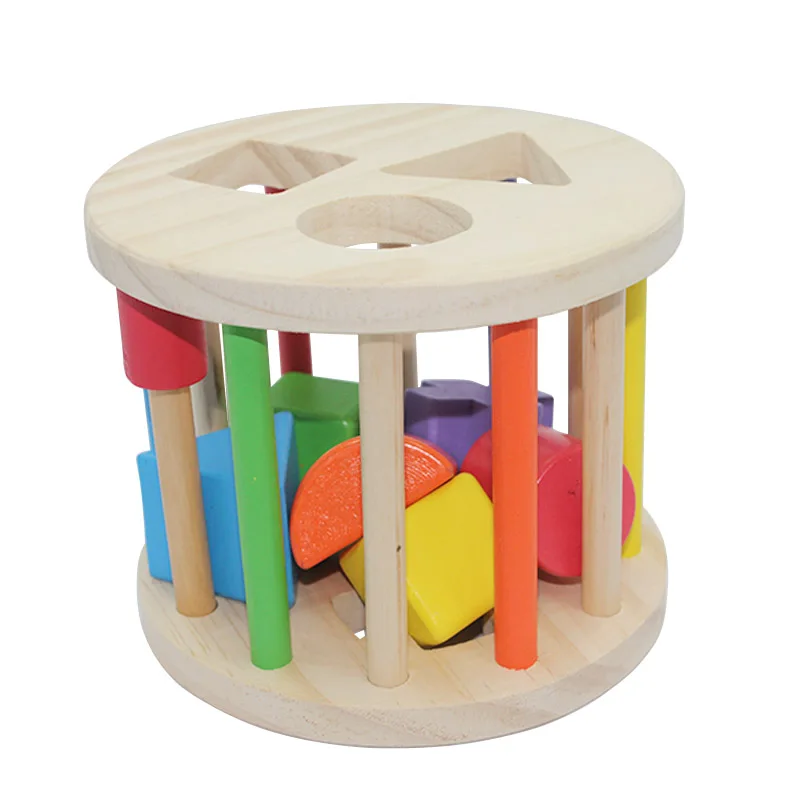 

Baby Geometric Assembling Geometry Shape Blocks Toys Shape Around Wooden Baby Toys Matching Sorting Educational Toy 11-230