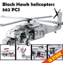 Kits Modelo de construção compatível com lego Decool blocos brinquedos Educativos passatempos helicópteros Black Hawk militar 3D para crianças