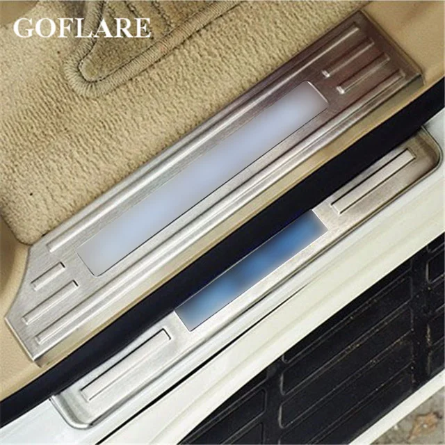 

led door sill scuff plate protector for Toyota Land Cruiser V8 200 LC200 accessories 2007-2018 illuminated door sills threshold
