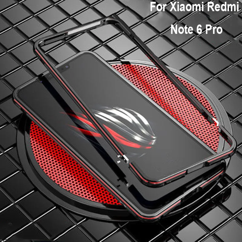 

Luxury Original Brand Aluminum Metal Bumper For Xiaomi Redmi Note 6 Pro Metal Cases Column Shape Frame Redmi Note 6Pro Note6 Pro