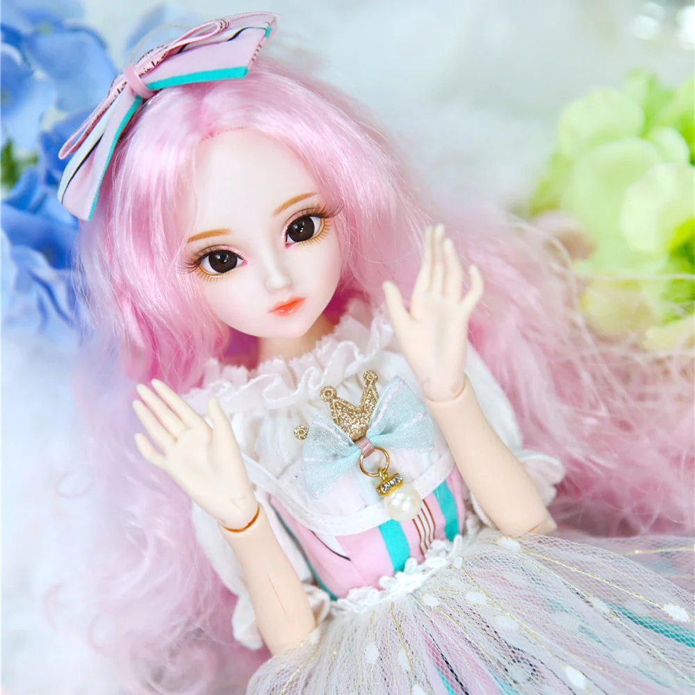 1/4 BJD Blyth кукла молочная королева имя от Amenda розовые волосы механическое соединение тела девушки ледяной, SD