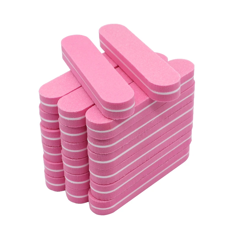 Broches de Lixa para Unhas Lixa para Polimento Ferramenta de Manicure Mini Esponja Descartável Lixa Brilhante Cores Mistas 100 Peças 5 Beleza e saúde