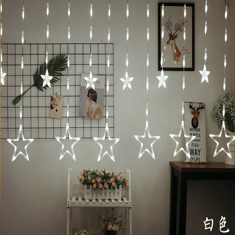 Aliyeye 3M 138LED 220V Christmas Star Icicle String Fairy Curtain Lights Home Holiday Decoration Outdoor Waterproof lighting Aliyeye 3M 138LED 220V Christmas Star Icicle String Fairy Curtain Lights Home Holiday Decoration Outdoor Waterproof lighting