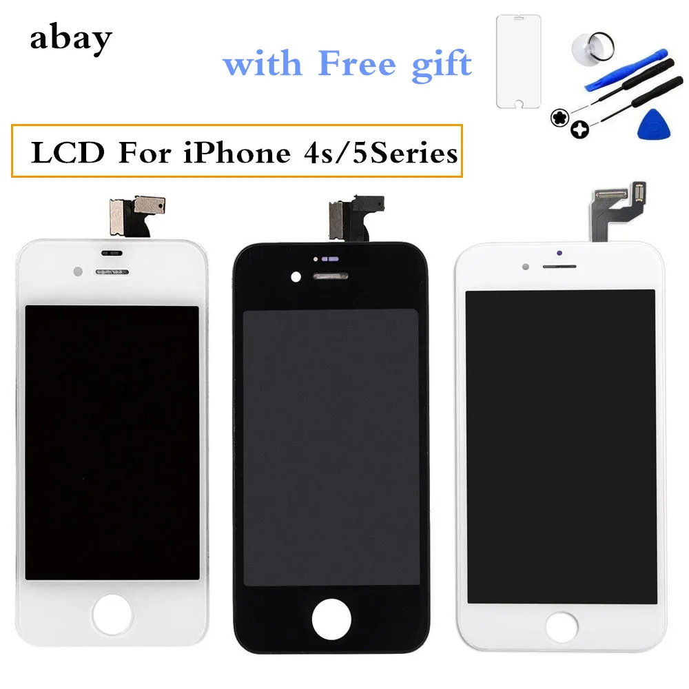 

AAA Quality For iPhone 5S 5 4S 5c LCD Touch Screen Assembly Brand New Display LCD for iPhone SE Screen +Tempered Glass+Tools Kit